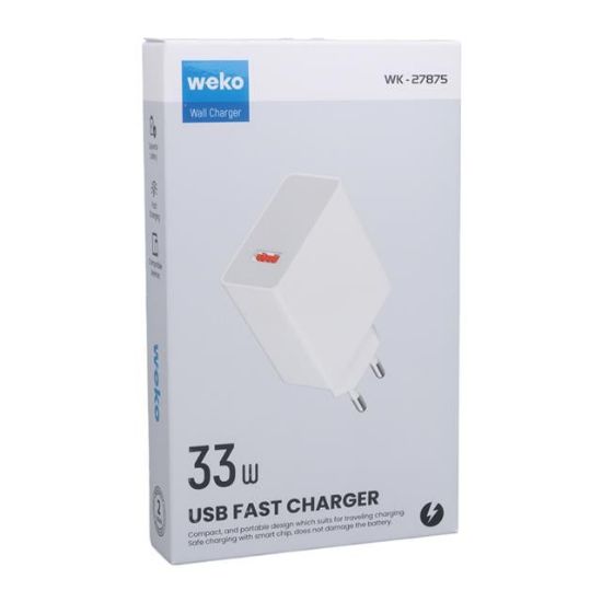 Weko WK-27875 M11 Beyaz 33 Watt Turbo Usb Şarj Başlık Adaptörü  resmi