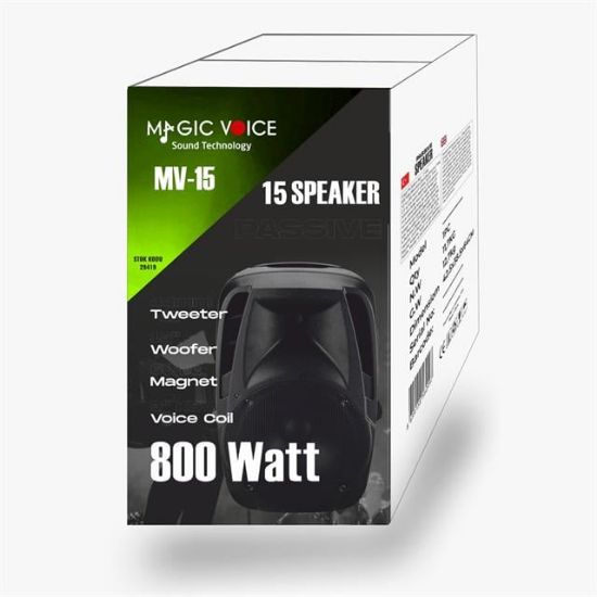 MagicVoice MV-15 800 Watt 15'' 2-Yollu Pasif Kabin Hoparlör resmi