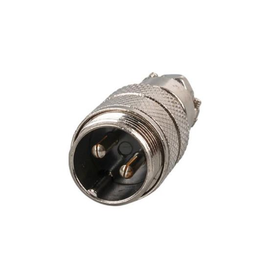 Mayk GX16-2 Pinli Metal Erkek Konnektör (M16 - 16mm) resmi