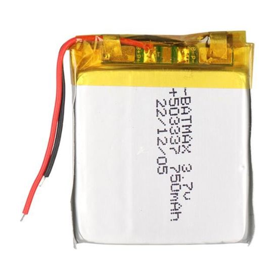 PowerMaster 503337 3.7V 750mAh Lityum Polimer (Li-po) Batarya Ciklet Pil resmi