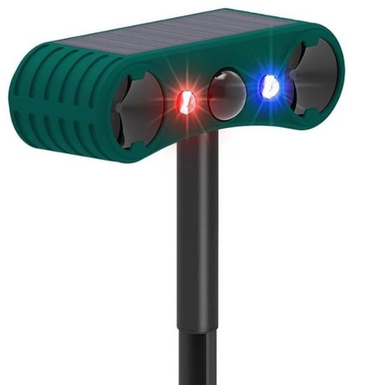 PowerMaster PM-26951 Ultrasonic Sesli Hayvan Kovucu Alarm Cihazı Solar Panelli 1200mAh resmi