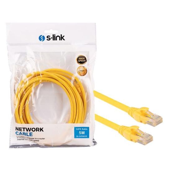 S-Link SL-CAT603YE 3 Metre Sarı Cat6 Ethernet Kablosu resmi