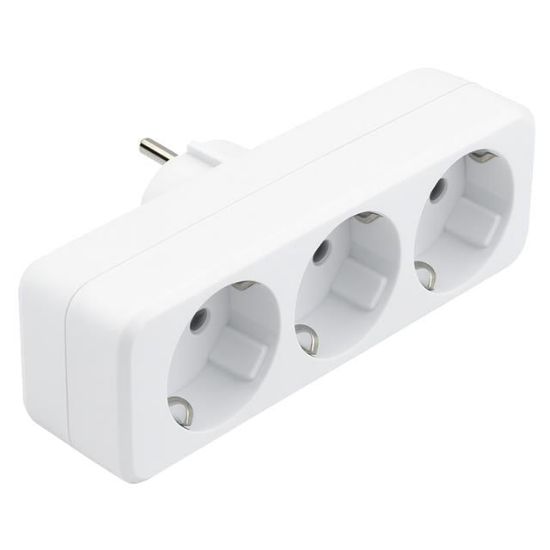 DE-PA DPA-10011 Üçlü Golyat Düz Fiş Priz 250V 16A 3500W resmi