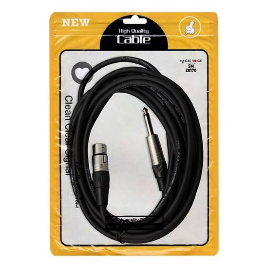 MAGİCVOİCE LD379B 6.3 MM MONO ERKEK + CANON DİŞİ 5 METRE KABLO resmi