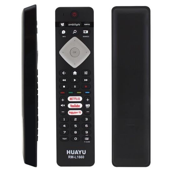 HUAYU KL PHILIPS RM-L1660 H0357C NETFLIX-RAKUTEN TV TUŞLU SES KOMUTLU MİKROFONLU BLİSTERLİ TV KUMANDA resmi