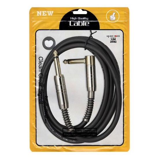 Magicvoice LD377 6.3 Mm Mono Erkek - 6.3 Mm L Tip Mono Erkek 1.5 Metre Kablo resmi