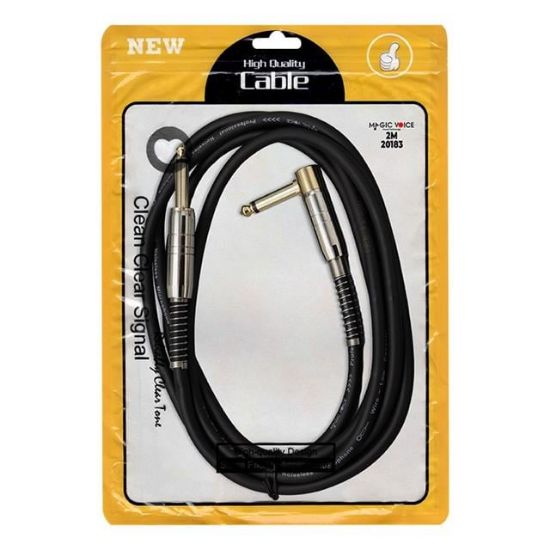 Magicvoice LD377 6.3 Mm Mono Erkek - 6.3 Mm L Tip Mono Erkek 2 Metre Kablo resmi