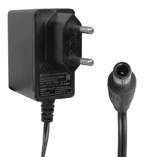 Hoito ADS-12HG-12 12012epg 12 Volt - 1 Amper - 12 Watt 5.5*3.0 İğneli Uç Plastik Kasa Priz Tipi Adaptör resmi