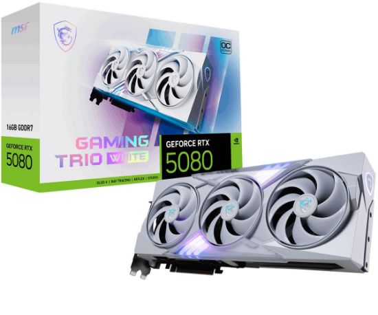 MSI GEFORCE RTX 5080 16G GAMING TRIO OC WHITE VGA resmi