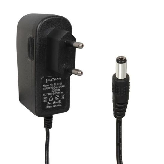  Mytech NSE-01 24 Volt 1 Amper 5.5*2.5 Mm Uçlu Priz Tipi Plastik Kasa Adaptör resmi