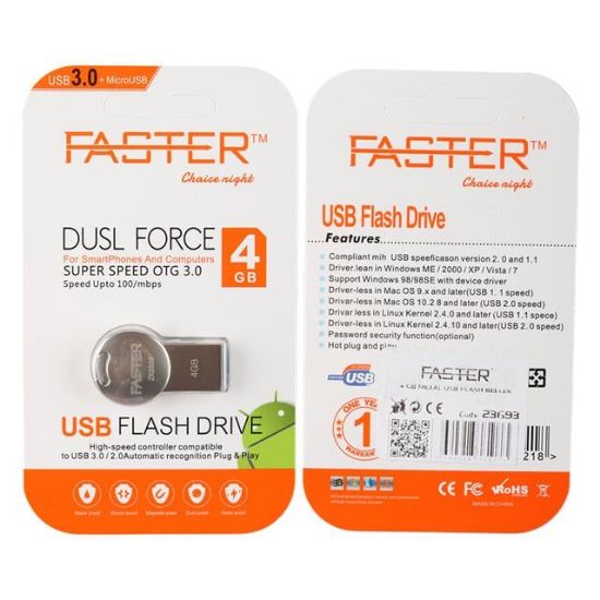 FASTER 4 GB METAL USB FLASH BELLEK resmi