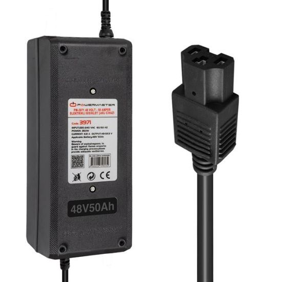 Powermaster PM-3971 48 Volt - 50 Amper Elektrikli Bisiklet Şarj Cihazı resmi