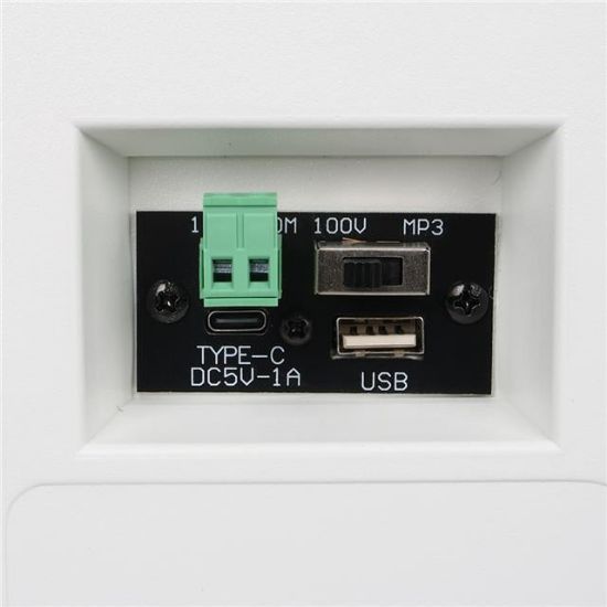 MagicVoice F-LHY4A 4" (10 CM) Hat Trafolu Duvar Tipi Sütun Hoparlör (10W RMS / 150W Peak - MP3 USB Uyumlu) Çiftli Takım Set - Beyaz resmi