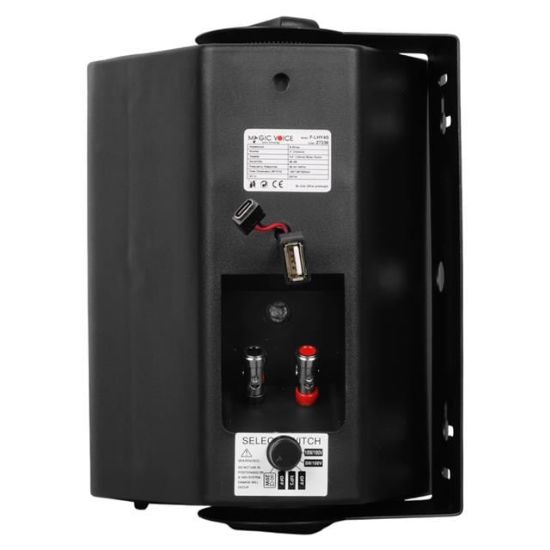 MagicVoice F-LHY4S 4" (10 CM) Hat Trafolu Duvar Tipi Sütun Hoparlör (10W RMS / 150W Peak - MP3 USB Uyumlu) - Siyah resmi