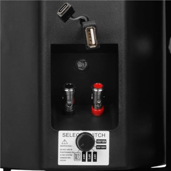 MagicVoice F-LHY4S 4" (10 CM) Hat Trafolu Duvar Tipi Sütun Hoparlör (10W RMS / 150W Peak - MP3 USB Uyumlu) - Siyah resmi