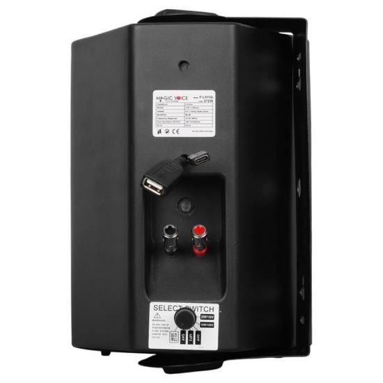 MagicVoice F-LHY5S 5.25" (13.5 CM) Hat Trafolu Duvar Tipi Sütun Hoparlör (20W RMS / 180W Peak - MP3 USB Uyumlu) - Siyah resmi