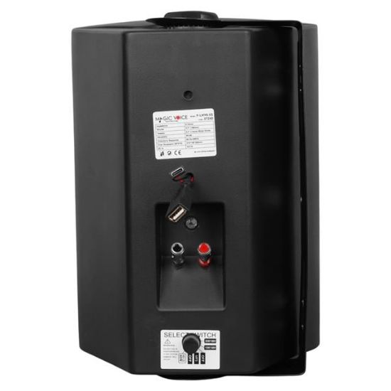 MagicVoice F-LHY6.5S 6.5" (16 CM) Hat Trafolu Duvar Tipi Sütun Hoparlör (30W RMS / 200W Peak - MP3 USB Uyumlu) - Siyah resmi