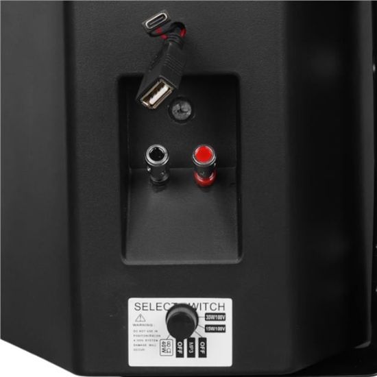 MagicVoice F-LHY6.5S 6.5" (16 CM) Hat Trafolu Duvar Tipi Sütun Hoparlör (30W RMS / 200W Peak - MP3 USB Uyumlu) - Siyah resmi