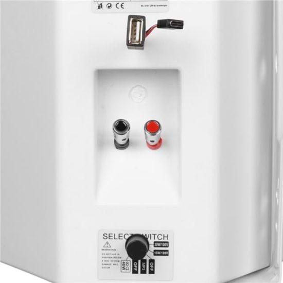 MagicVoice F-LHY6.5S 6.5" (16 CM) Hat Trafolu Duvar Tipi Sütun Hoparlör (30W RMS / 200W Peak - MP3 USB Uyumlu) - Beyaz resmi