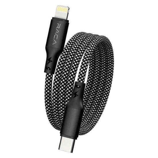 Raca RC20L 35 Watt Type-C to Lightning Manyetik Şarj Kablosu (1 Metre) - Siyah resmi