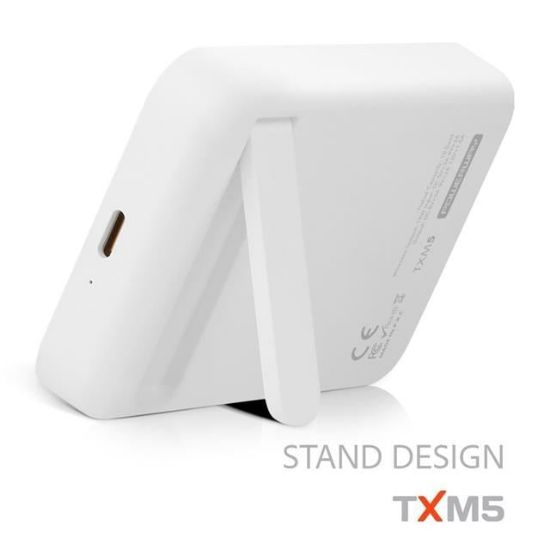 Powerway 5.000mAh PD15W Magsafe Kablosuz Wireless Taşınabilir Şarj Cihazı Beyaz Powerbank TXM5 resmi