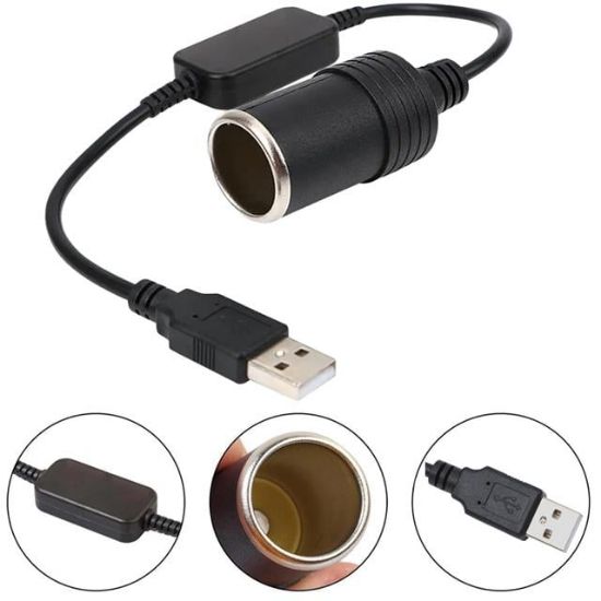 POWERMASTER USB 2.0 5 VOLT - 2 AMPER TO 12 VOLT - 0.8 AMPER ÇAKMAK FİŞİ DİŞİ ÇEVİRİCİ resmi