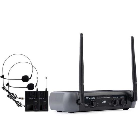 WESTA WM-102T 1 ALICI + 2 YAKA (LAVALIER) KABLOSUZ UHF MİKROFON SETİ resmi