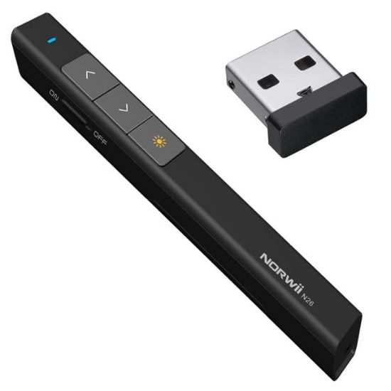 KNORVAY N26 2.4GHZ KABLOSUZ PROFESYONEL SUNUM KUMANDASI (100M) resmi