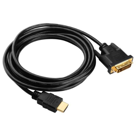 POWERMASTER 5 METRE DVI 24+1 MALE TO HDMI 19P MALE HDMI DVI KABLO resmi