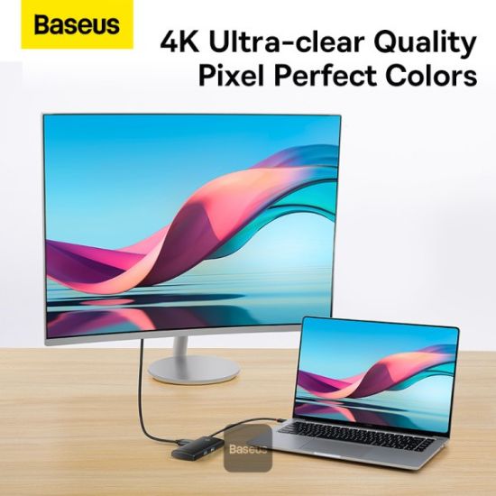 BASEUS LITE 6 IN1 TYPE-C HUB - SIYAH resmi