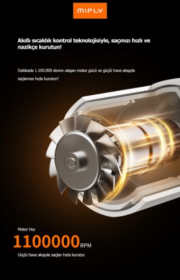 MIFLY SUPER HD18 HAIRDRYER PEMBE SAC KURUTMA resmi