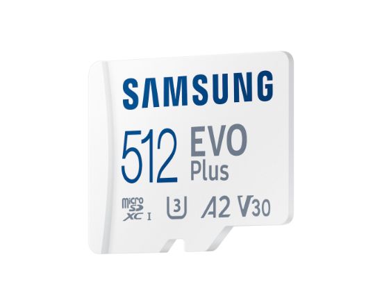 512GB SAMSUNG EVO PLUS MICROSDXC UHS-I U3 V30 A2 160MB/s MB-MC512SA/TR resmi