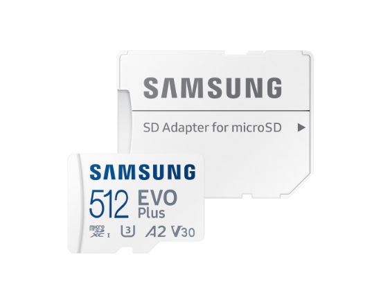512GB SAMSUNG EVO PLUS MICROSDXC UHS-I U3 V30 A2 160MB/s MB-MC512SA/TR resmi