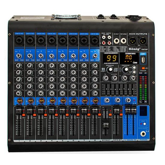 König Ka-8700 8 Kanal 2X350 Watt 99 Dsp Mıxer Amfi resmi