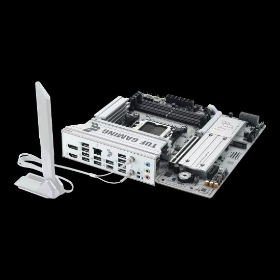 ASUS TUF GAMING B850M-PLUS WIFI 7 AMD ANAKART BEYAZ resmi
