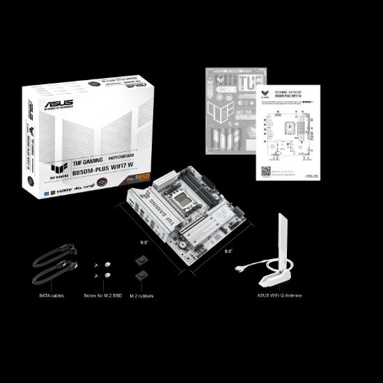 ASUS TUF GAMING B850M-PLUS WIFI 7 AMD ANAKART BEYAZ resmi