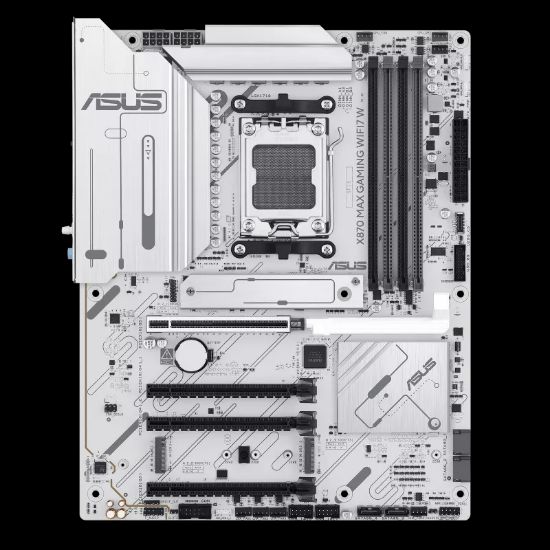 ASUS X870 MAX GAMING WIFI 7 AMD AM5 DDR5 ANAKART BEYAZ resmi