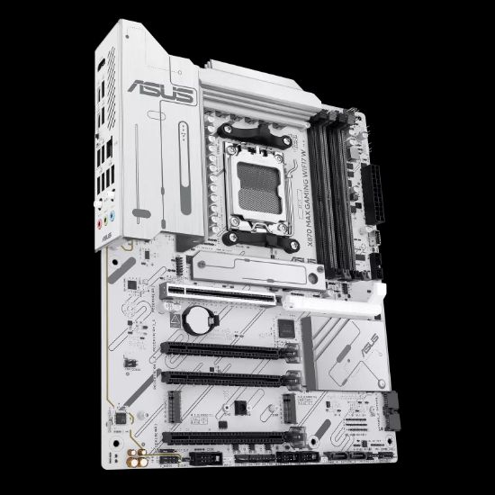 ASUS X870 MAX GAMING WIFI 7 AMD AM5 DDR5 ANAKART BEYAZ resmi
