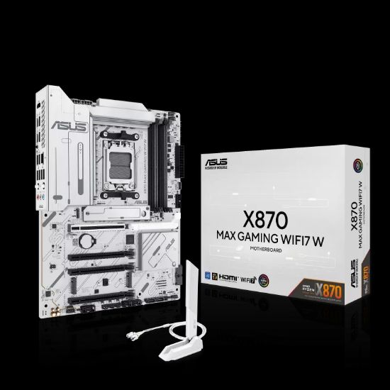 ASUS X870 MAX GAMING WIFI 7 AMD AM5 DDR5 ANAKART BEYAZ resmi