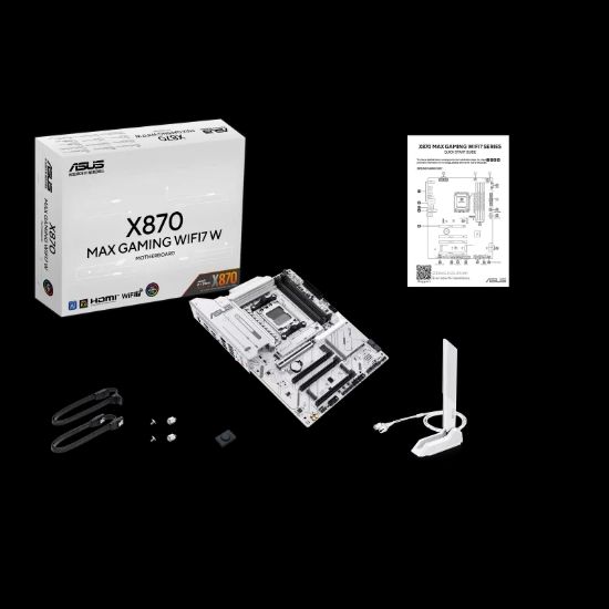ASUS X870 MAX GAMING WIFI 7 AMD AM5 DDR5 ANAKART BEYAZ resmi