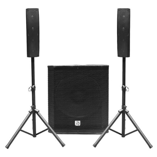 Shile PRZZ12A Aktif Ses Sistemi 15" Subwoofer 2 Adet Satellite Stand Hoparlör 350W RMS, MDF Kasa, Bluetooth/MP3/FM resmi
