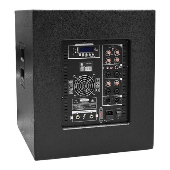 Shile PRZZ15A 500W RMS Aktif Line Array Ses Sistemi 15" Subwoofer 8x4" Uydu Hoparlör Takımı, Bluetooth/MP3/SD/FM/TWS Radyo Full Set resmi