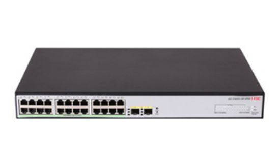 H3C S1600V2-26P-HPWR 24 PORT 10/100/1000 370W POE +2SFP YÖNETİLEBİLİR  POE SWİTCH resmi