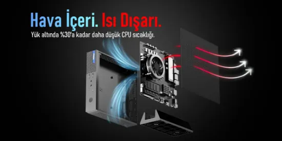 PRITTEC Q7-TH610L MINI PC I5-12400 / 12GB / 512 Nvme M2 /Free Dos   resmi