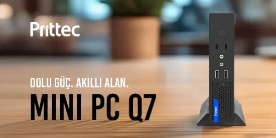 PRITTEC OX3 Q7-TH610L MINI PC I3-12100 / 8GB / 512 Nvme M2 / Free Dos resmi
