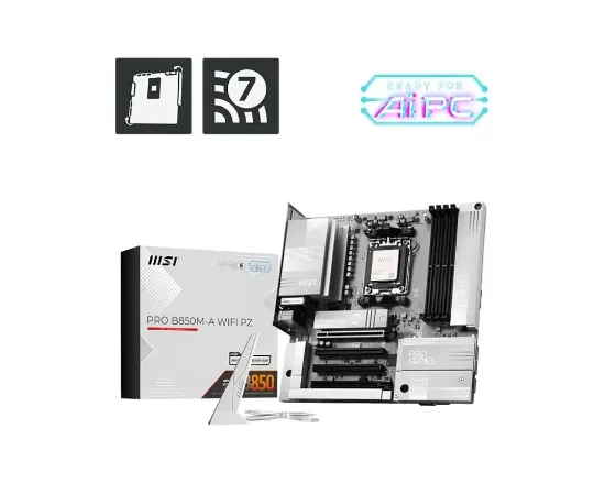 MSI PRO B850M-A WIFI PZ DDR5 ANAKART 8200MHz(OC) resmi