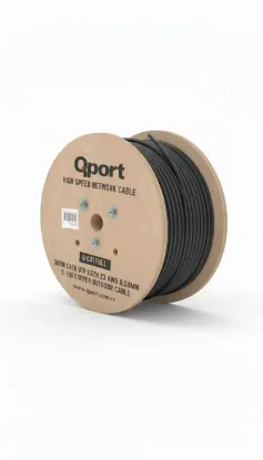 QPORT Q-CATFULL 23AWG 500 METRE CAT6 OUTDOOR SİYAH resmi