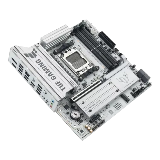 ASUS TUF GAMING B850M-PLUS WIFI 7 AMD ANAKART BEYAZ resmi