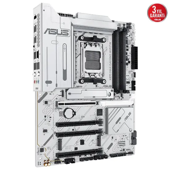ASUS X870 MAX GAMING WIFI 7  AMD ANAKART BEYAZ resmi