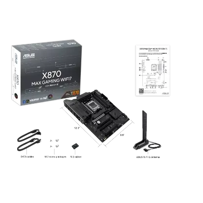 ASUS X870 MAX GAMING WIFI7 AMD AM5 DDR5 ANAKART resmi